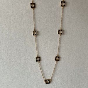 Kate Spade Black Heart Enamel Necklace